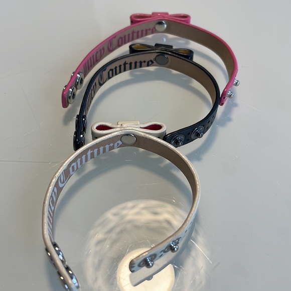 Juicy Couture All Leather 3 colour Bracelet Set - Picture 3 of 6